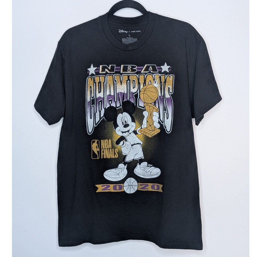 Disney x Junk Food NBA LA Lakers Finals Champions 2020‎ Mickey Mouse Tee Black L